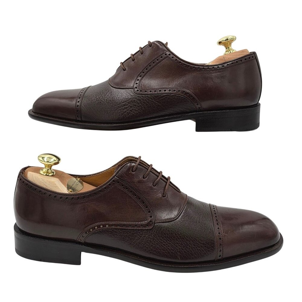 NEW Mezlan Spain Mens 10B Brown Soft Deerskin Leather Dress Shoes Oxfords Nicola - Picture 3 of 16